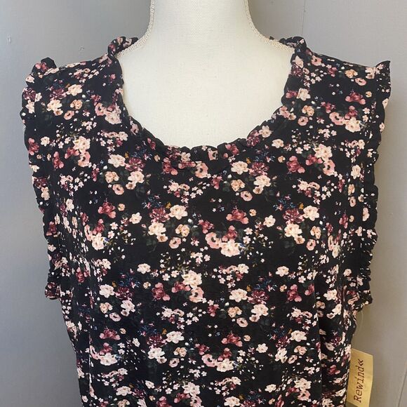 NWT Rewind Black Floral Sleeveless Dress - Picture 2 of 11
